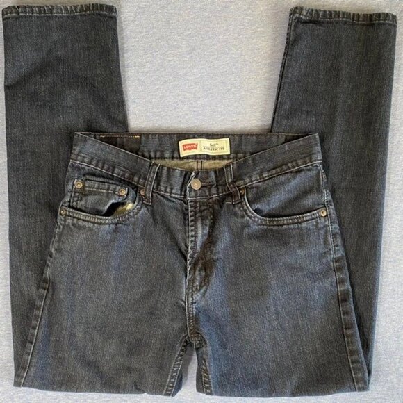 Levis 541 Athletic Youth Fit Jeans Size 18 Reg 29x29 Faded Blue/Black Denim - Picture 1 of 5